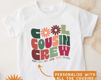 Personalised Cool Cousin Crew Shirt For Christmas New to Cousin Crew Gift For Custom Cousins Matching Family Holiday Cousin Squad Outfits