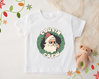 Christmas Cousin Crew T-Shirt For Christmas Eve Crew Matching Family Reunion T-Shirt Gifts For Cousin Squad Pregnancy Announcement T-Shirt