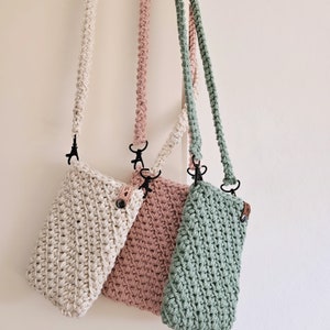Gehäkelte Handytasche zum Umhängen