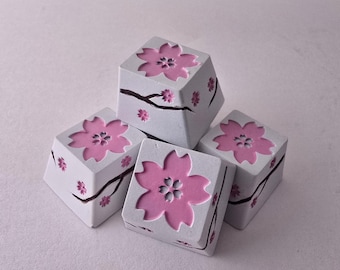 Sakura Blossom Resin Keycap V2 : clavier mécanique, testé Cherry MX