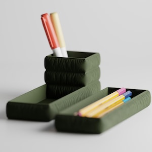 Geometrische Stifthalter: 3D Gedruckt Strukturierte Schreibtisch Organizer Schreibwaren Versorgung ordentliche Tasse