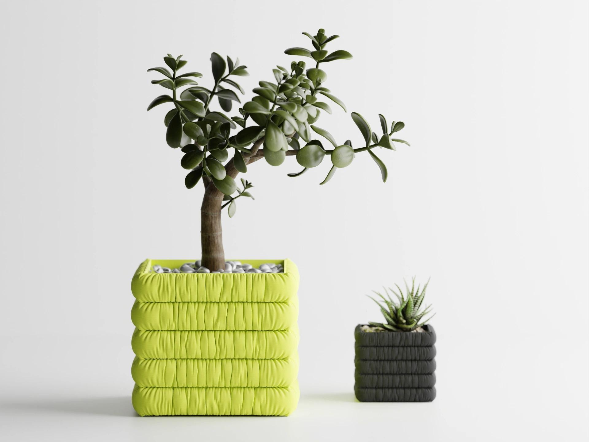 Pillow Puff Pot Planter – Modern Fluffy Textured Plant Pot | 3D Printed | Eco-Friendly | Custom Sizes Available
