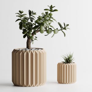 Vaso Stile Piegatura di Carta – Vaso da Pianta Moderno e Unico | Stampato in 3D | Ecologico | Dimensioni Personalizzabili