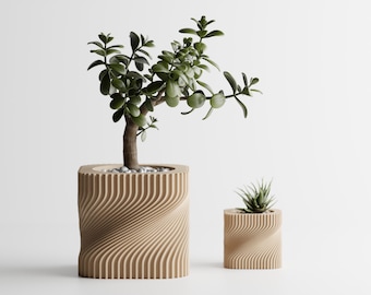 Wavy 3D Printed Plant Pot: Modern Eco-Friendly Planter