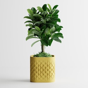 Textured Plant Pot: Modern 3D Printed Eco-Friendly Planter