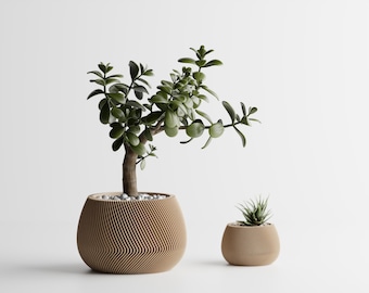 Vaso da fiori rotondo stampato in 3D – Vaso di design moderno per piante