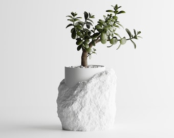 Moderner Steinnest Blumentopf: 3D gedruckter umweltfreundlicher Blumentopf