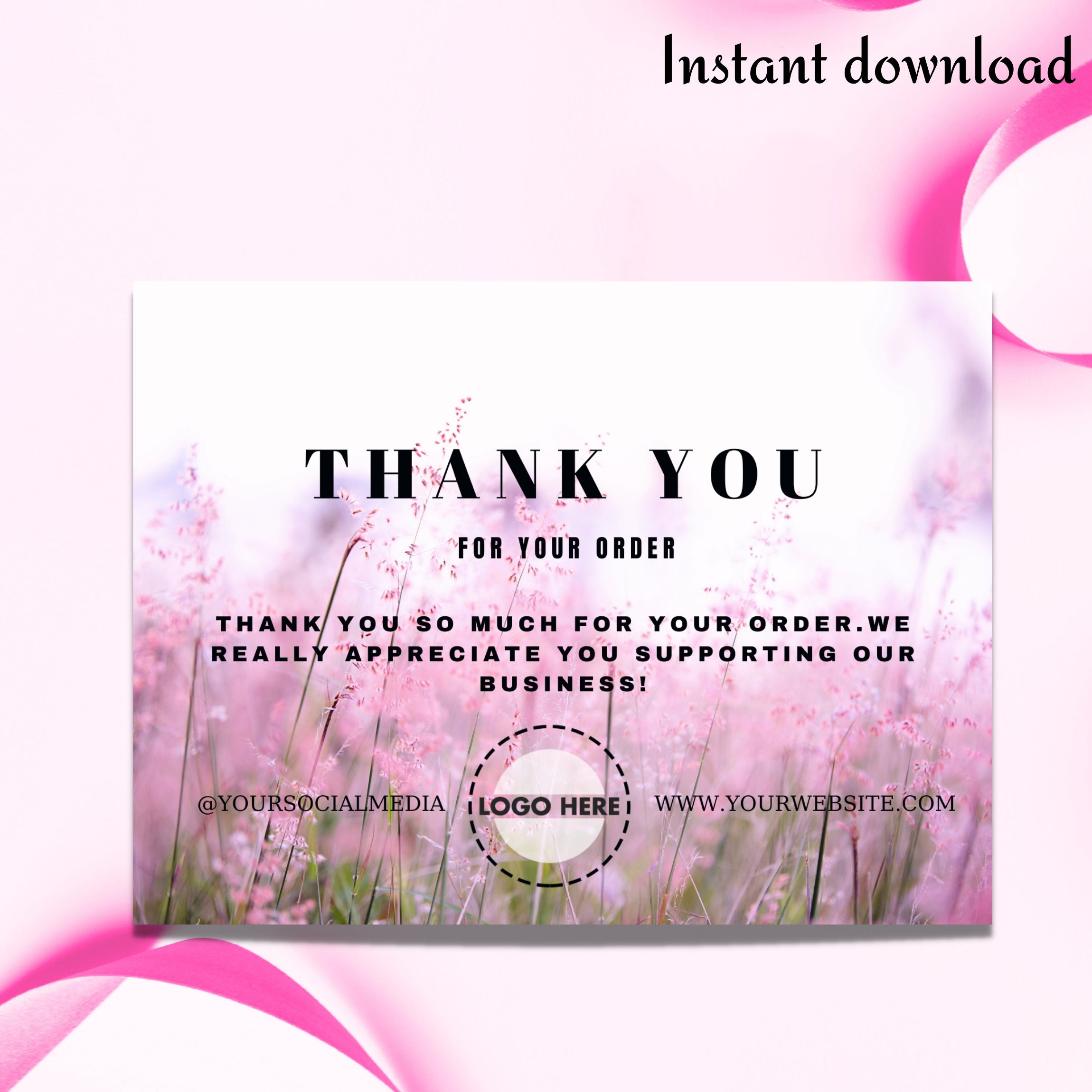 Thank You for Your Purchase Thank You Cards Business - Etsy
