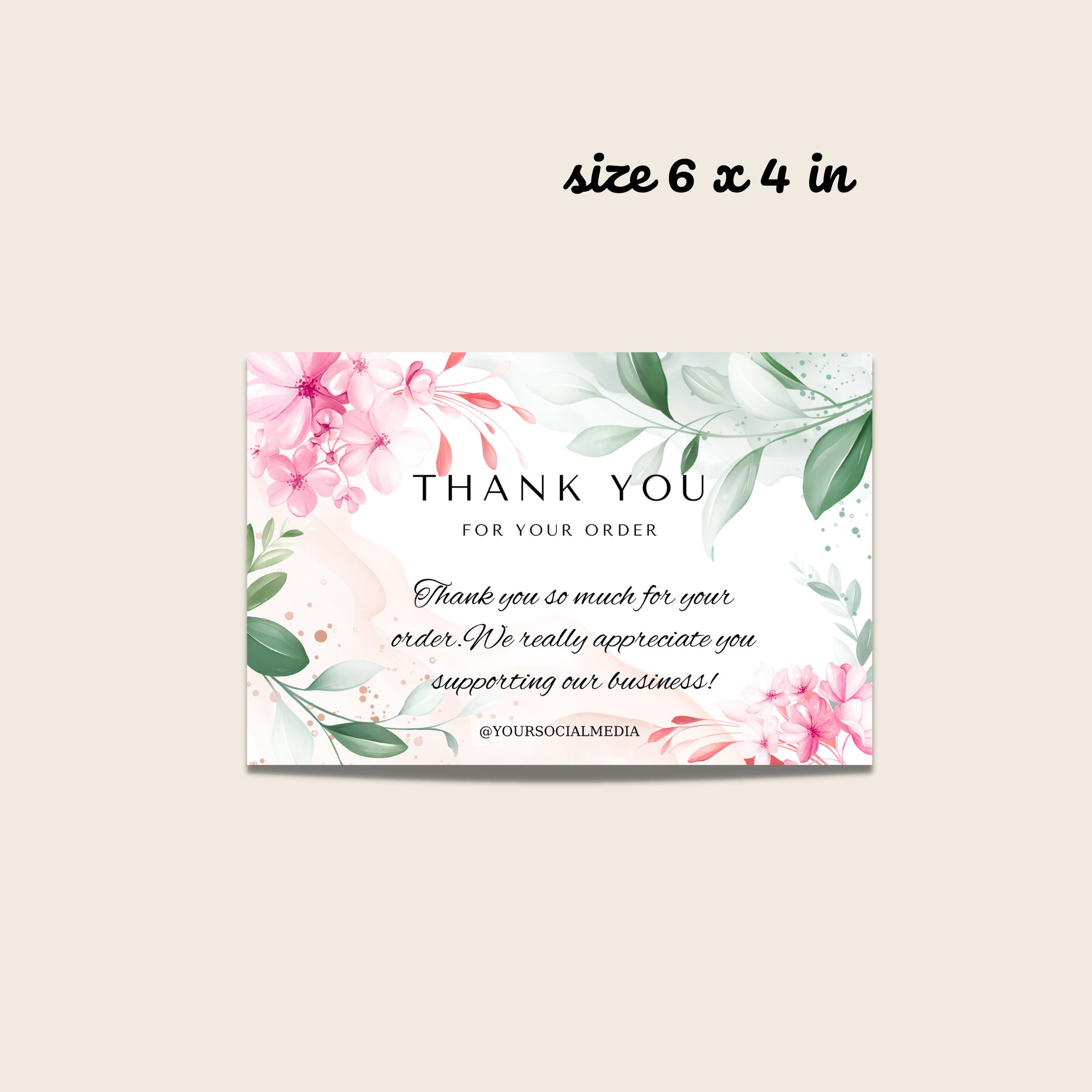 Cards Digital Thank You Cards Template Bundle Business Etsy