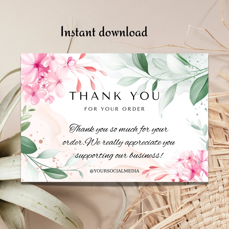Cards Digital Thank You Cards Template Bundle Business Etsy