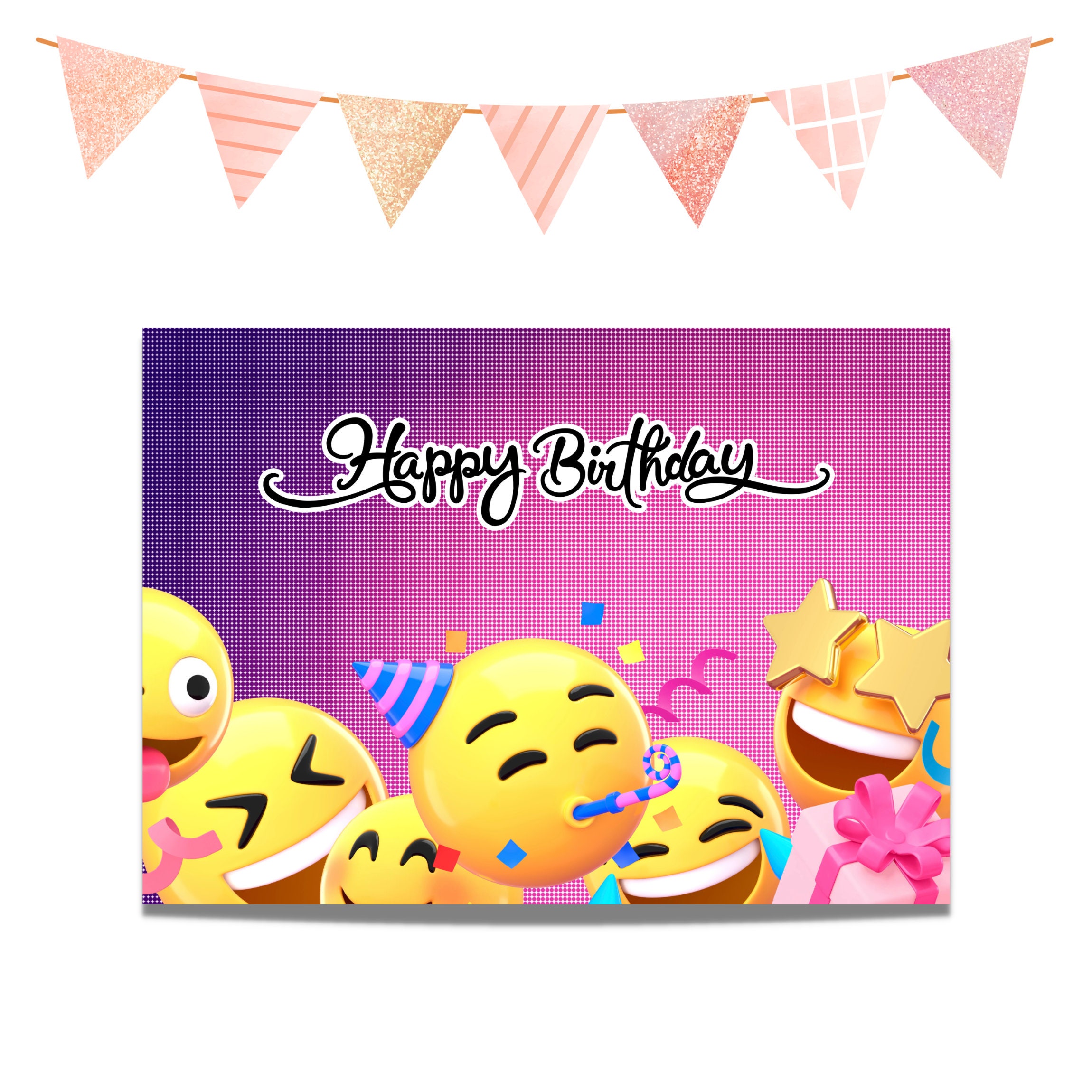 PRINTABLE Happy Birthday Card I Happy Birthday Emoji Card I - Etsy
