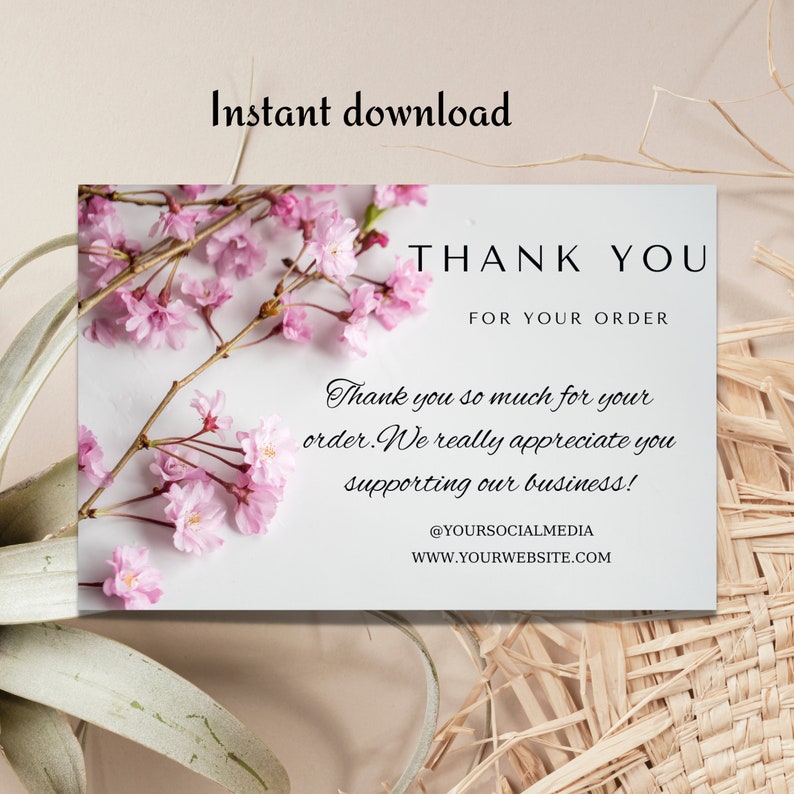 Cards Digital Thank You Cards Template Bundle Business Etsy