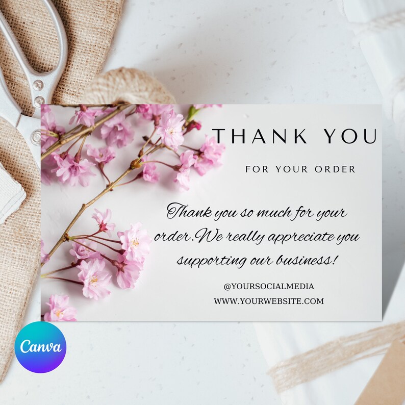 Cards Digital Thank You Cards Template Bundle Business Etsy