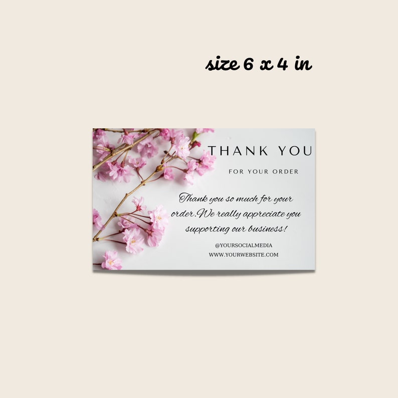 Cards Digital Thank You Cards Template Bundle Business Etsy