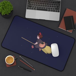 Kiki's Delivery Service Flying Ghibli Long Gaming Mousepad/Desk Mat/Play Mat image 2