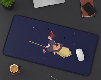 Kiki's Delivery Service Flying Ghibli Long Gaming-muismat/bureaumat/speelkleed