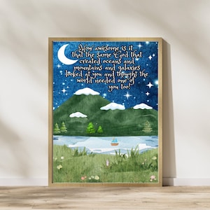 Same God Creation: inspirerende muurkunst voor de kinderkamer - aanmoedigingscadeaus voor kinderen en tieners muurkunst meisjes en jongens slaapkamer #N206