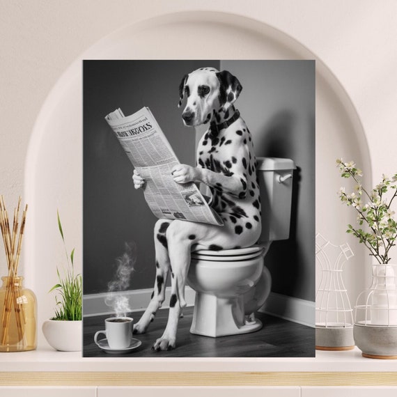 Targa In Latta Vintage Con Cane Maltese: Divertente Decorazione Da Parete Per Bagno, 20x30 Cm