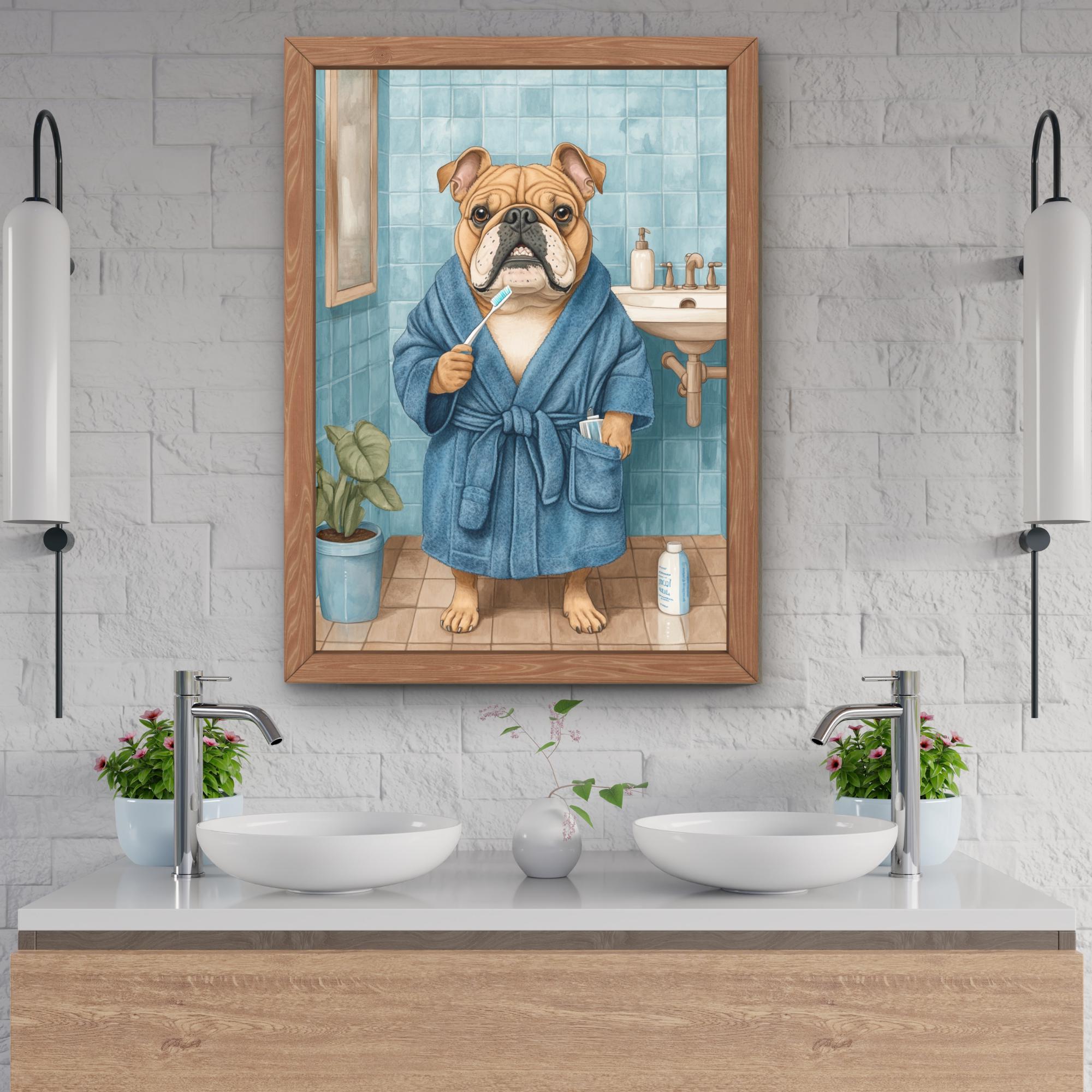 HYBLOM Targa Metallica Vintage Bulldog Knowledge - Poster Educativo Su Anatomia E Razze, 20,3x30,5 Cm, Decorazione Rustica - 4