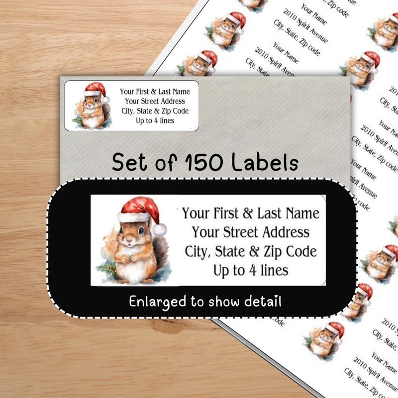 Christmas Card Address Labels 2025 Etsy