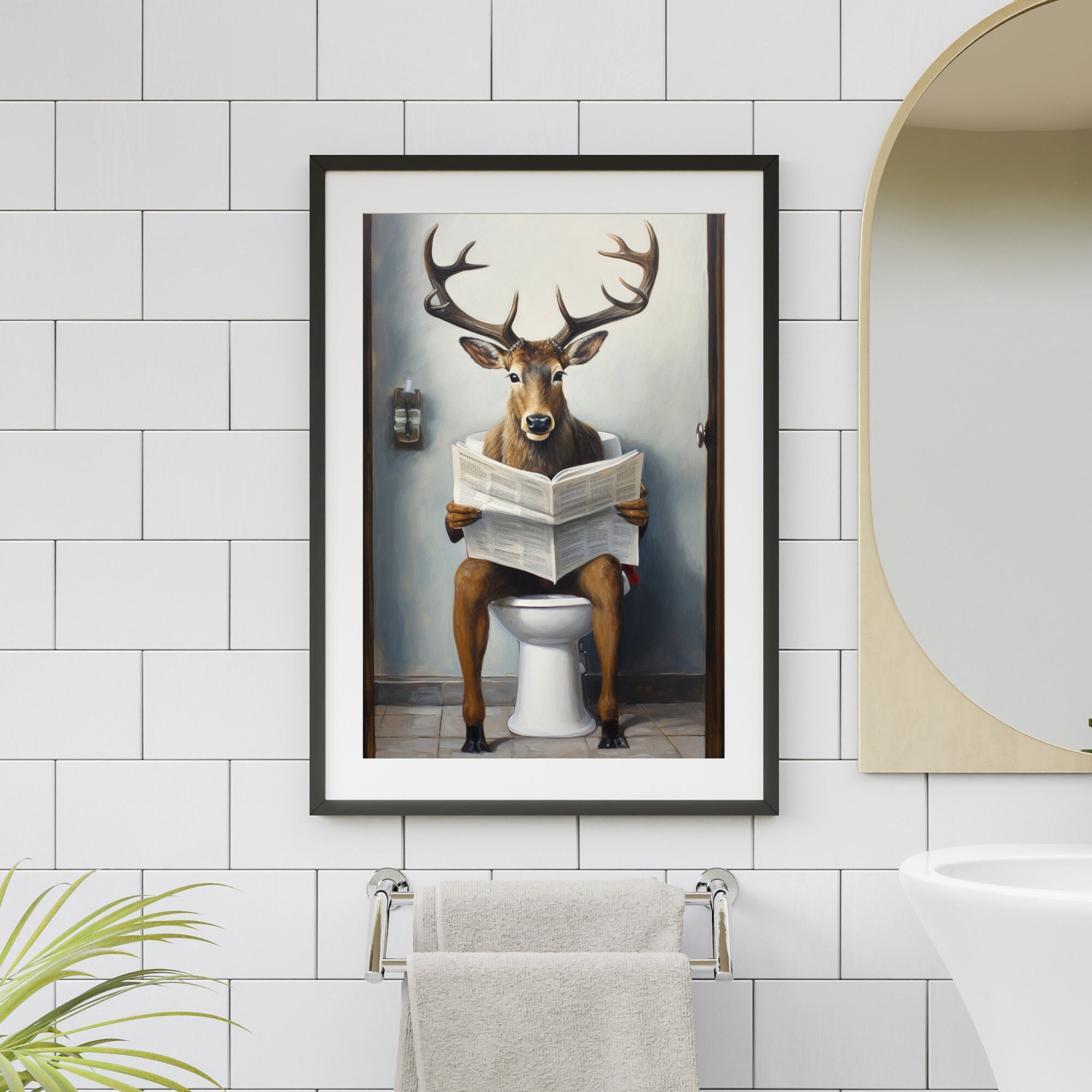 Stupell Forest Moose Distressed Framed Floater Canvas Wall Art Design By Liz Jardine - 25 X 25 - Black