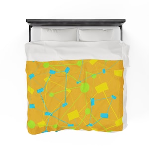 The Plot Thickens Contemporary Plush Throw Blanket for Couch, Playful and Cozy Home Décor Accent, Personalized Colorful Cozy Sofa Blanket