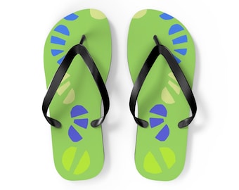 Caterpillar Crawl Flip Flops Green Beachwear and Swimwear Vacation Sandals Beach Gear Swim Gear