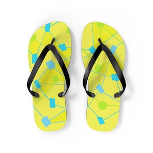 The Plot Thickens Yellow Flip Flops Beachwear And Swimwear By M.C. Selfridge