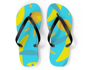 Tongs Happy Bananas pour maillots de bain et tenues de plage au design contemporain par M.C. Selfridge