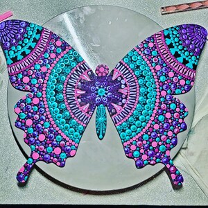 Butterfly Dot Art wall decor (various colors)