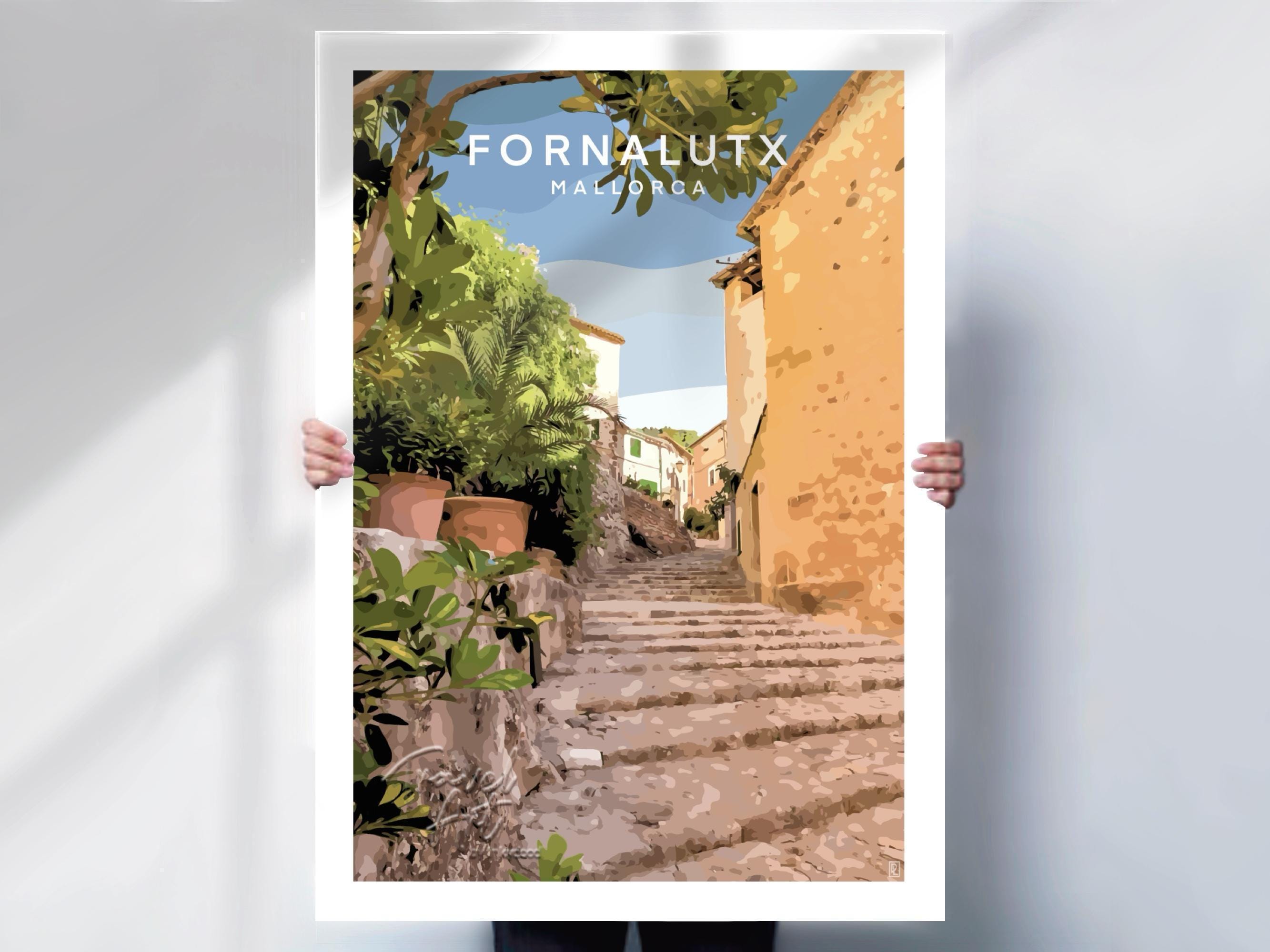 Mayorca Print Fornalutx Mallorca Spain, Travel Print, Framed or Canvas, Village ...