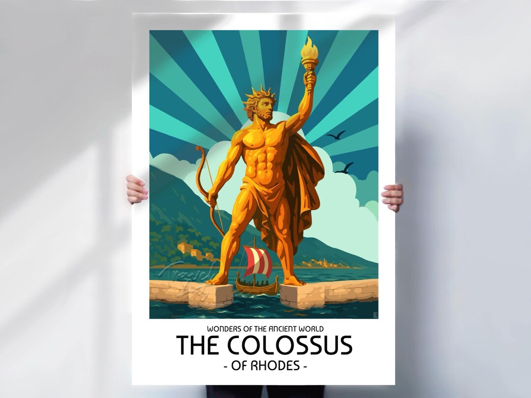 Colossal Order Greek Colossus of Rhodes Print: Ancient Greek Seven Wonders of the World ...