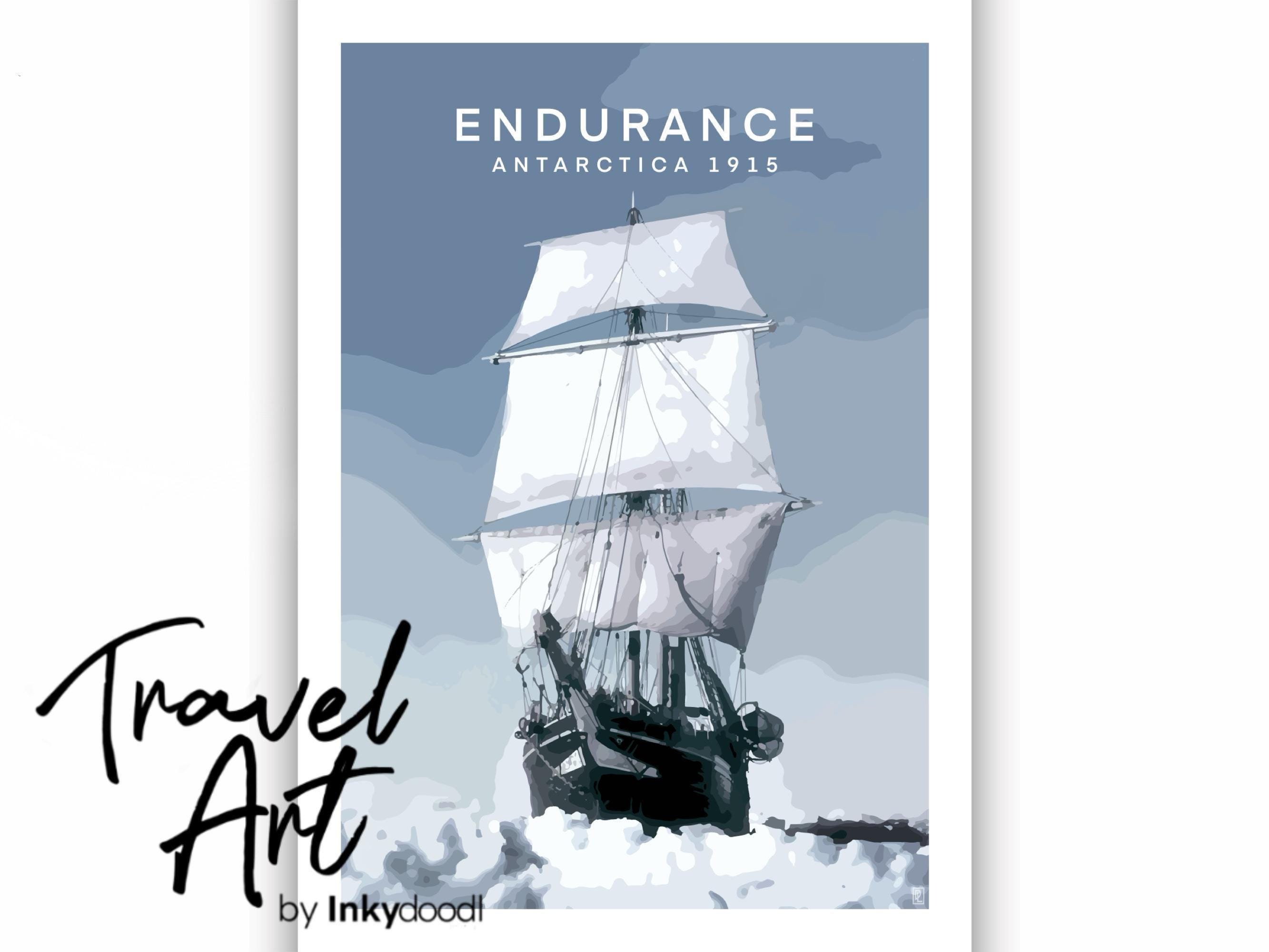 The Endurance Art Print , Ernest Shackleton , Antarctica Poster