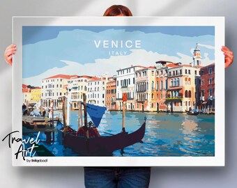 Venice Wall Art Print: Italian Canals Travel Poster