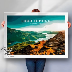 Loch Lomond Poster - Scottish Highlands Travel Print for a Special Scotland Gift - travel prints