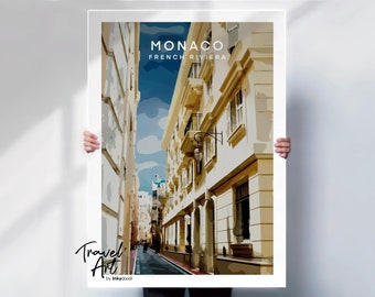 Monaco poster , Monaco print , French Riviera poster , French Riviera print , travel poster , special place gift