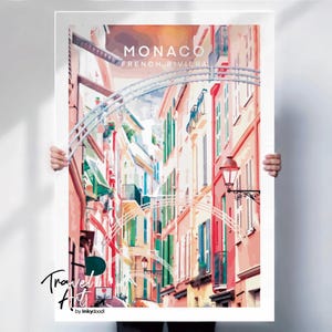 Monaco print , Monaco poster , French Riviera poster , French Riviera print , travel poster , special place gift