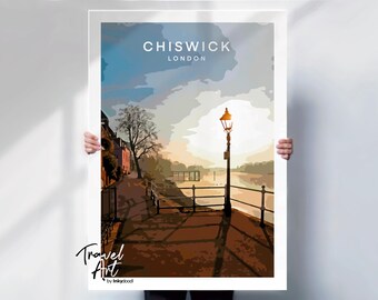 London travel poster , Chiswick print , Chiswick poster , London travel print , special place gift