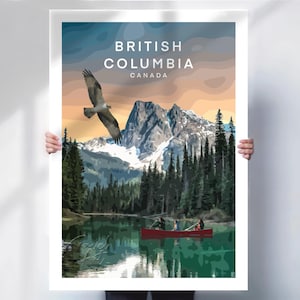 British Columbia travel Art print , Canada travel print , Canada poster , travel poster , special place gift