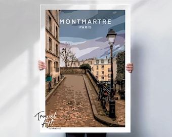 Montmartre Sacre Coeur, travel Print, Framed or Canvas, Paris France basilica wall art