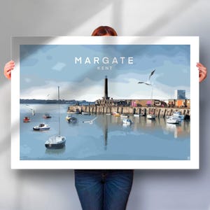 Margate Poster , Margate print , Kent Poster , Kent print , Retro travel poster , special place gift