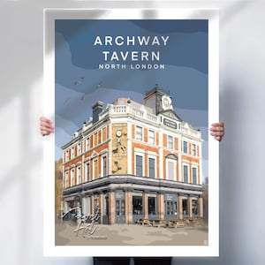 Archway Tavern Art Print: North London Pub Poster