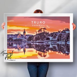 Truro Cornwall Poster - Retro Travel Prin
