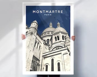 Montmartre Print , Paris poster , France print  , Wall Hanging , Home Decor , Wall Décor, Special place gift