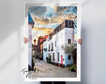 London travel print , South Kensington print , London Wall art , London poster , South Kensington poster , special place gift