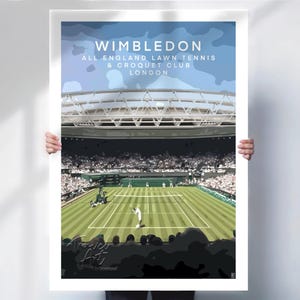 Wimbledon All England Club print - Tennis Travel Print - Poster for Tennis Lovers - Perfect Wall Art or Gift - travel prints