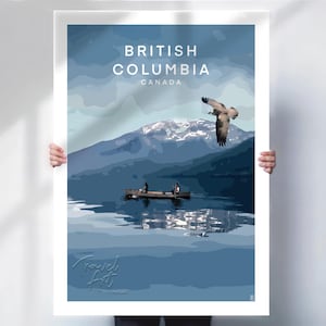 British Columbia travel Art print , Canada travel Art poster , Canada poster , travel poster , special place gift