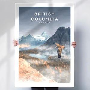 British Columbia travel Art print , Canada travel poster , Canada poster , travel poster , special place gift