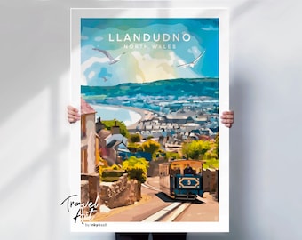 Llandudno print , Wales travel Poster , Llandudno Poster , Llandudno travel poster , North Wales print , special place gift