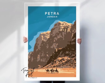 Petra Poster , Petra travel Poster , Petra wall art , Petra travel print , Petra print , jordan print, special place gift, wanderlust